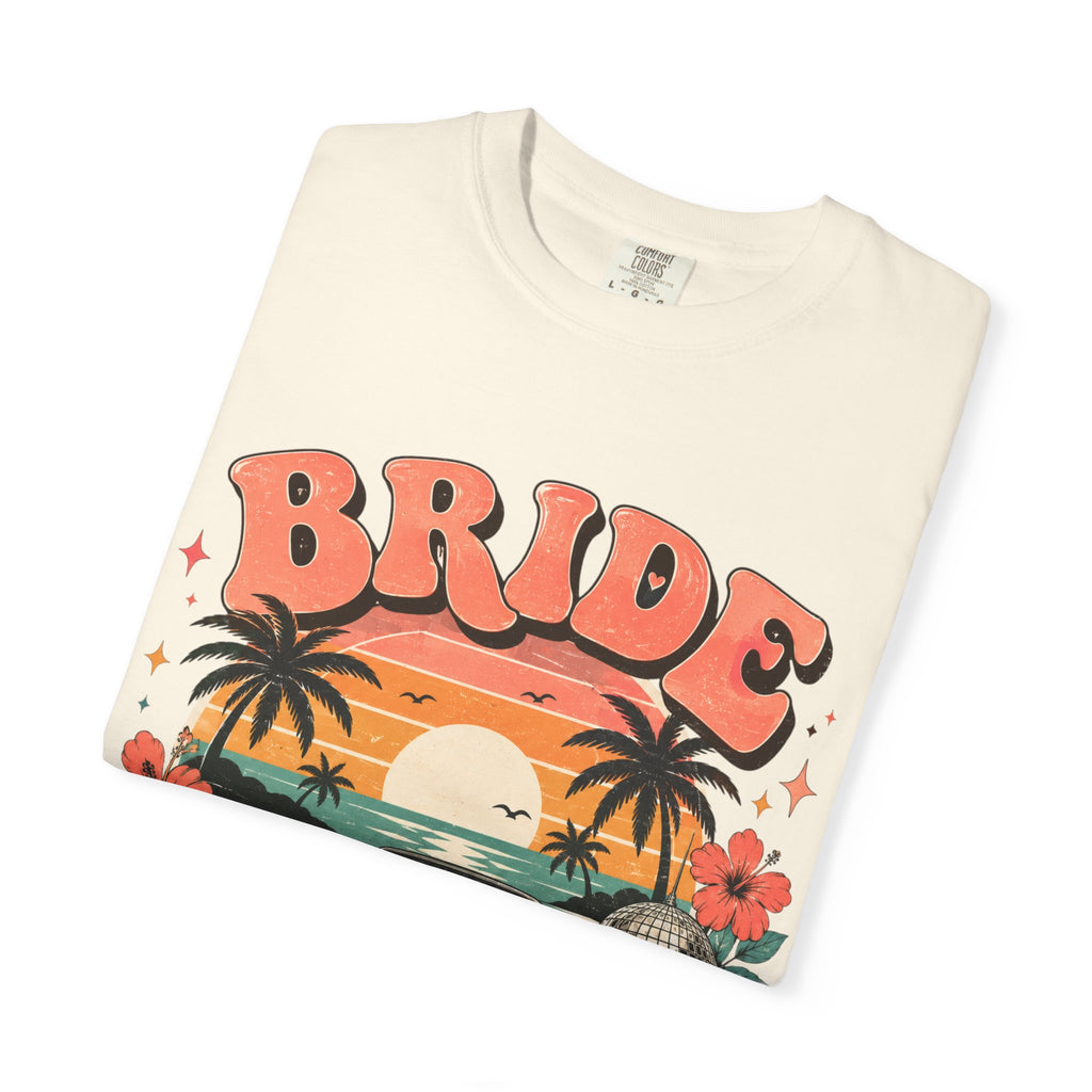 Bride Weekend T‑Shirt — Retro Sunset Palm Bachelorette Tee