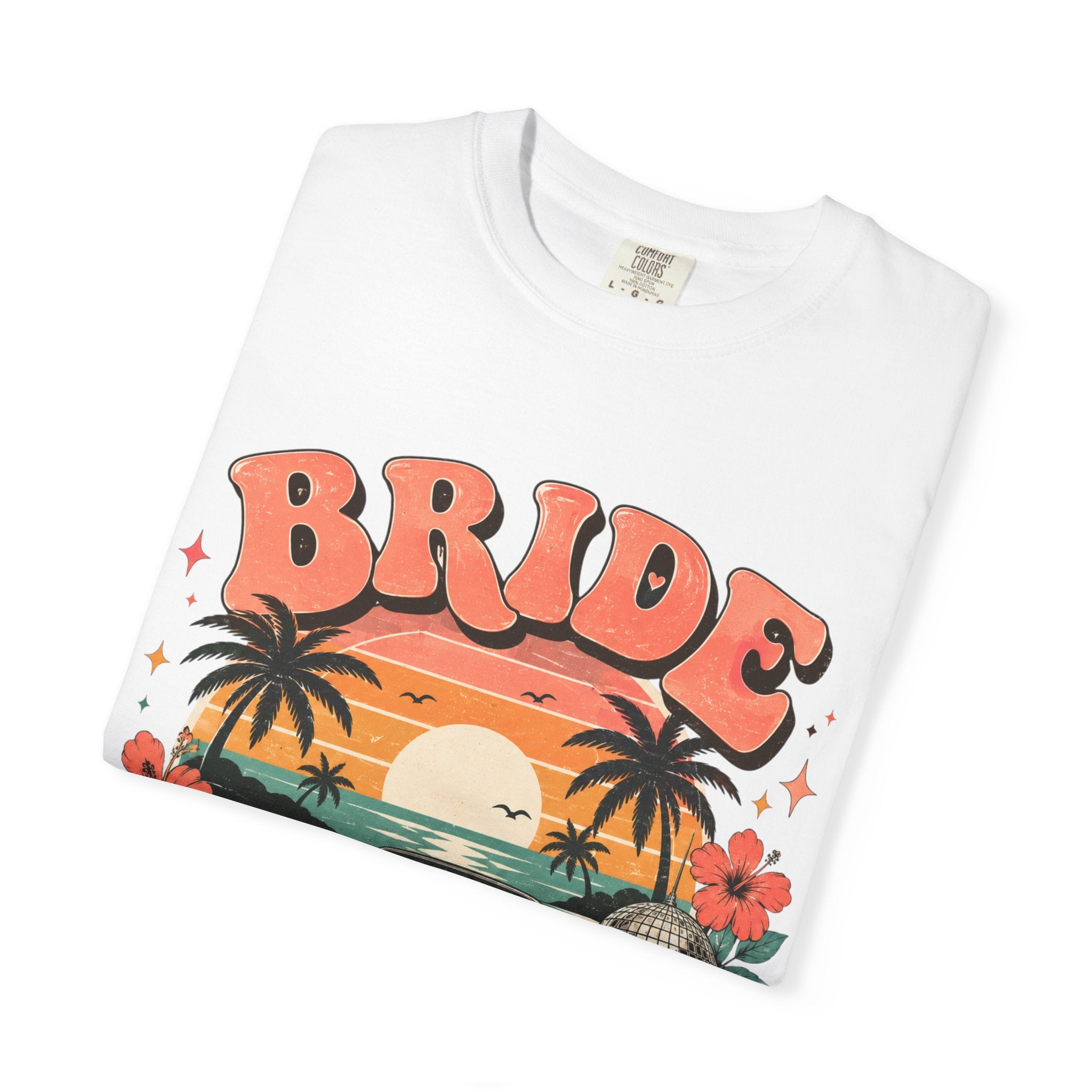 Bride Weekend T‑Shirt — Retro Sunset Palm Bachelorette Tee