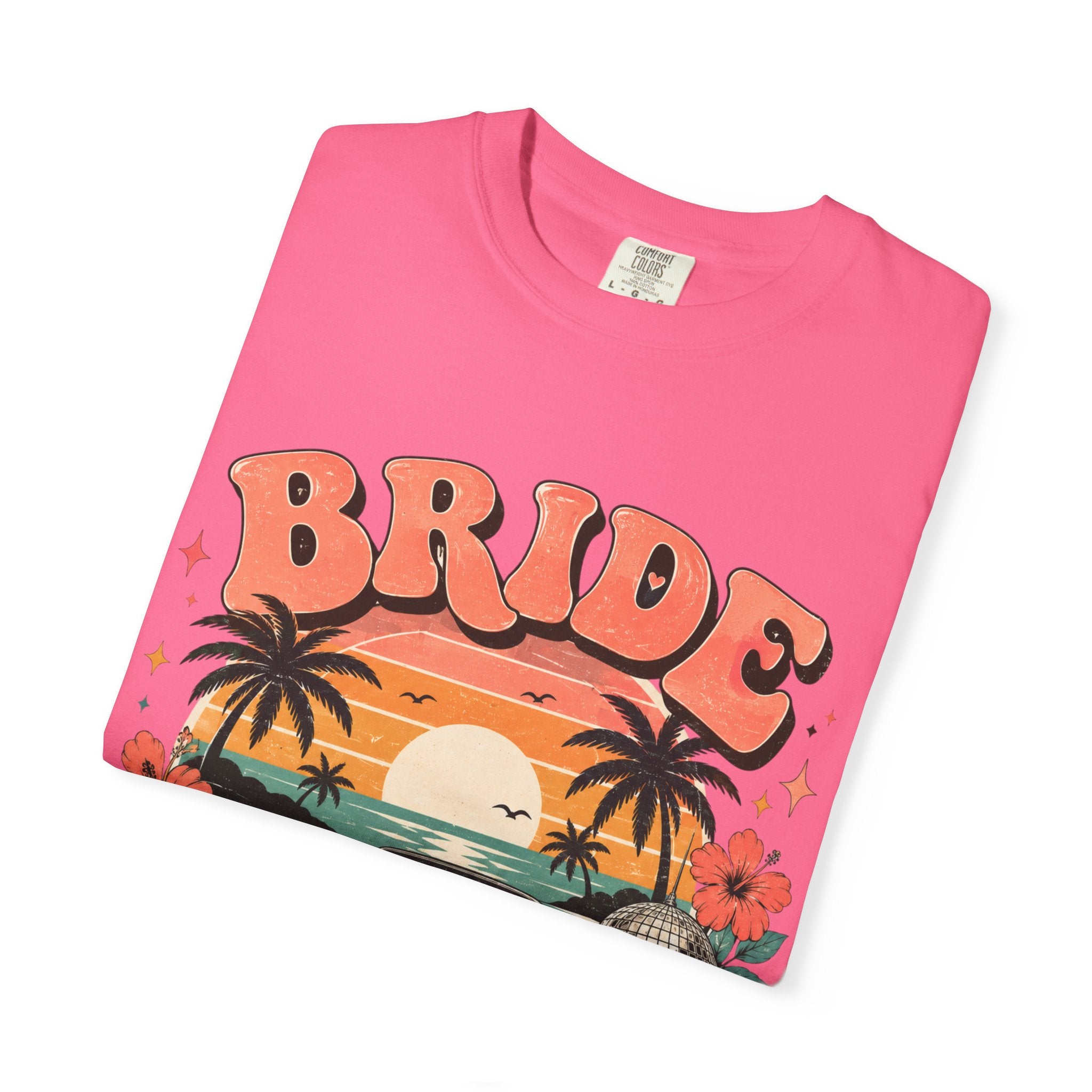 Bride Weekend T‑Shirt — Retro Sunset Palm Bachelorette Tee