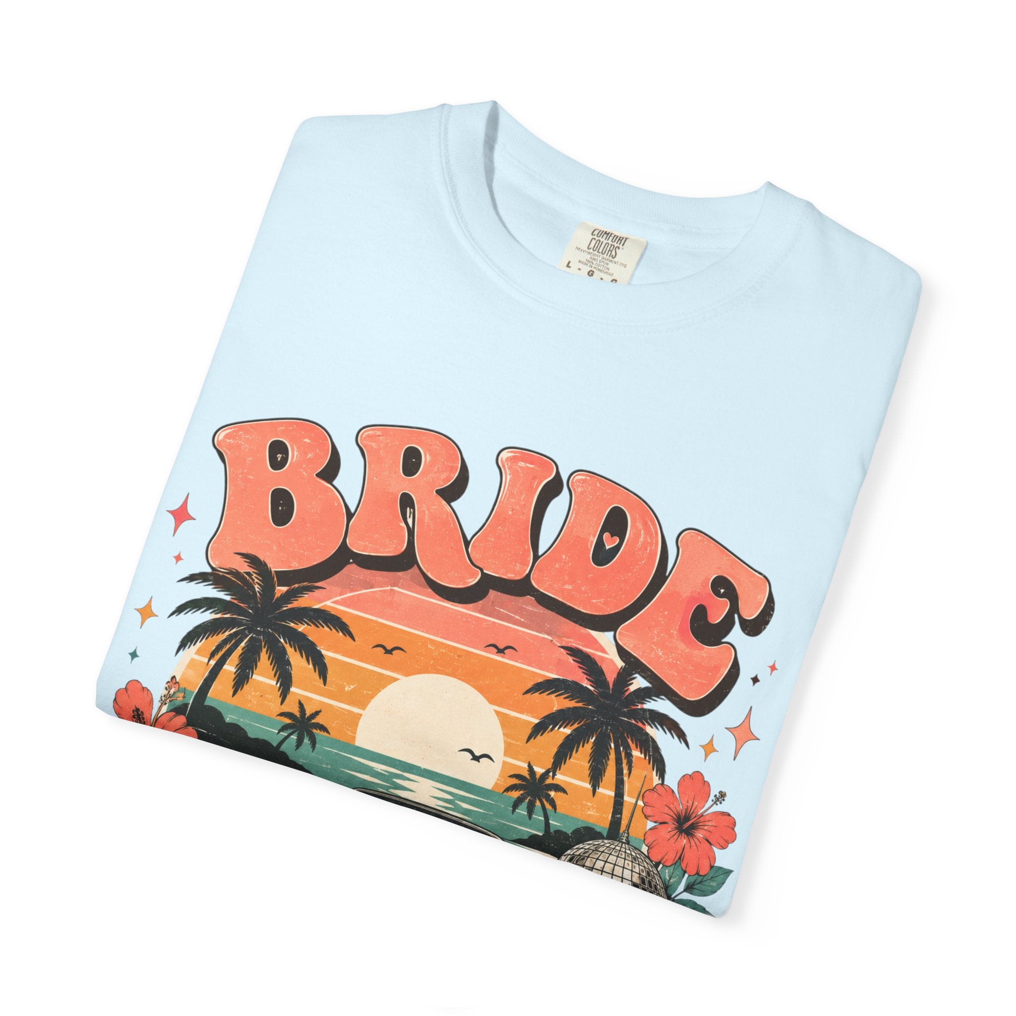 Bride Weekend T‑Shirt — Retro Sunset Palm Bachelorette Tee