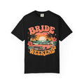 Bride Weekend T‑Shirt — Retro Sunset Palm Bachelorette Tee