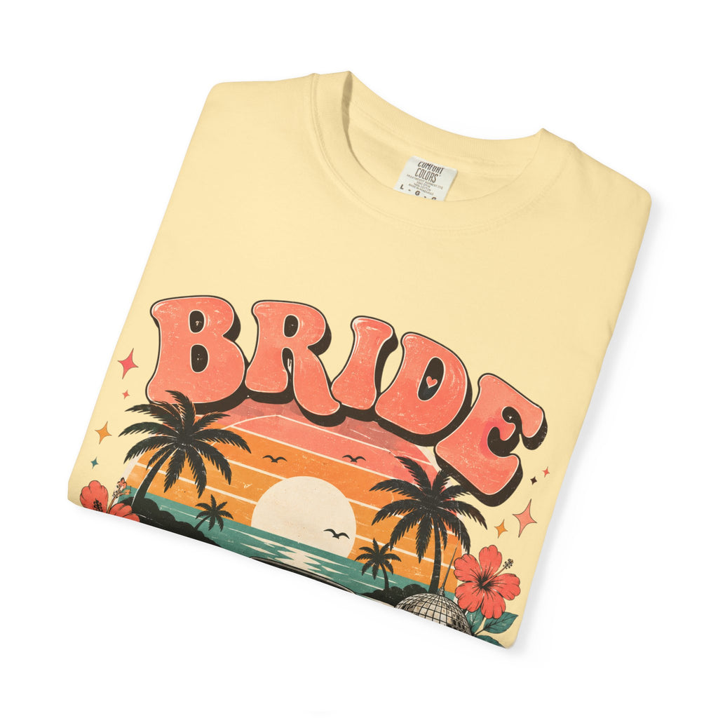 Bride Weekend T‑Shirt — Retro Sunset Palm Bachelorette Tee