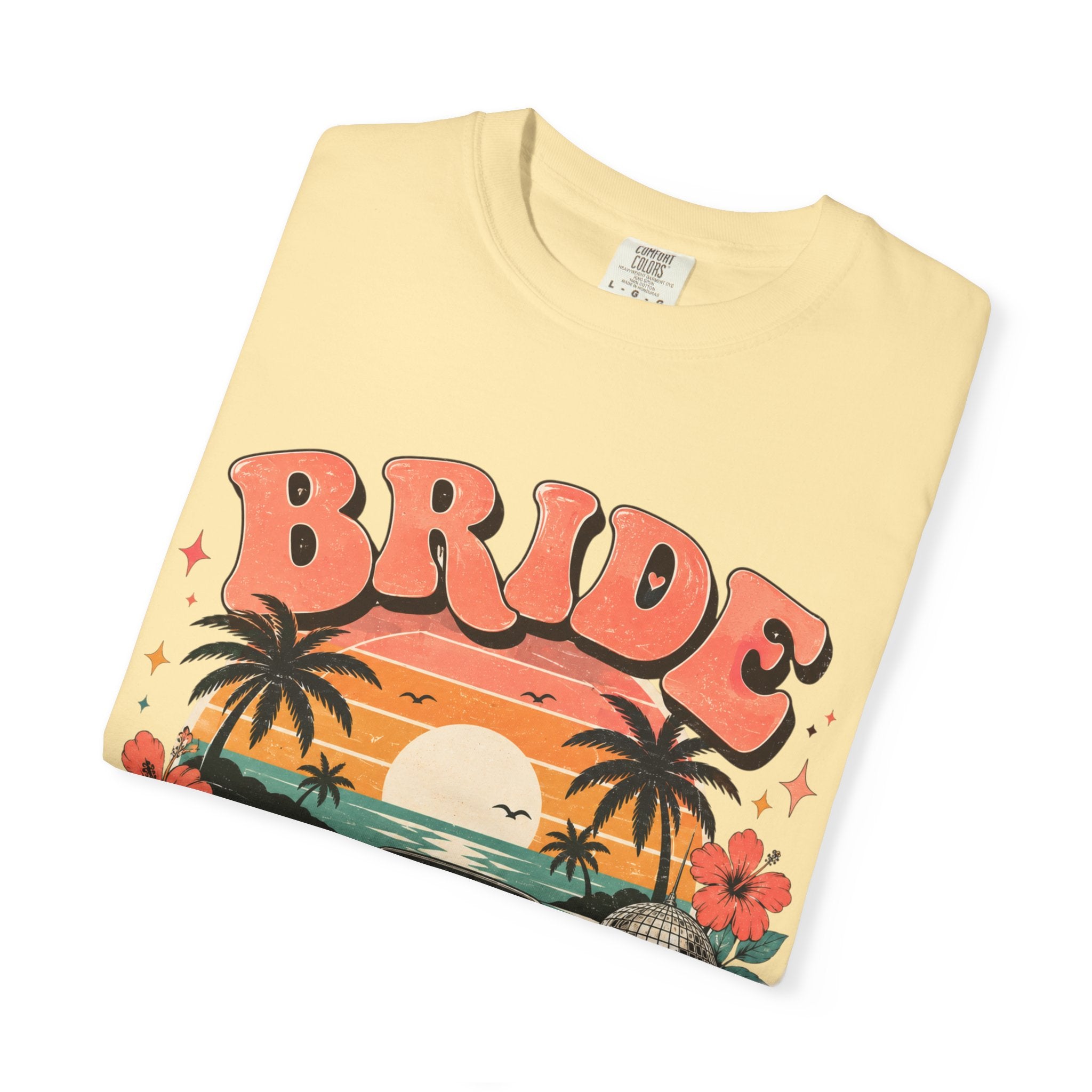 Bride Weekend T‑Shirt — Retro Sunset Palm Bachelorette Tee