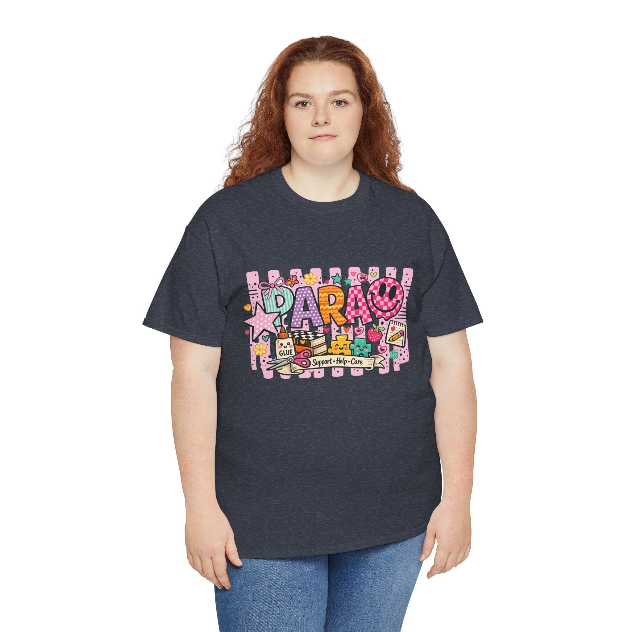Daro graphic cartoon T-shirt in dark navy with colorful IDARO collage print